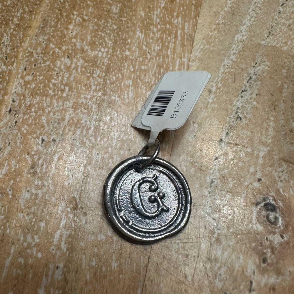 Waxing Poetic Sterling Silver Monogrammed G Charm.
